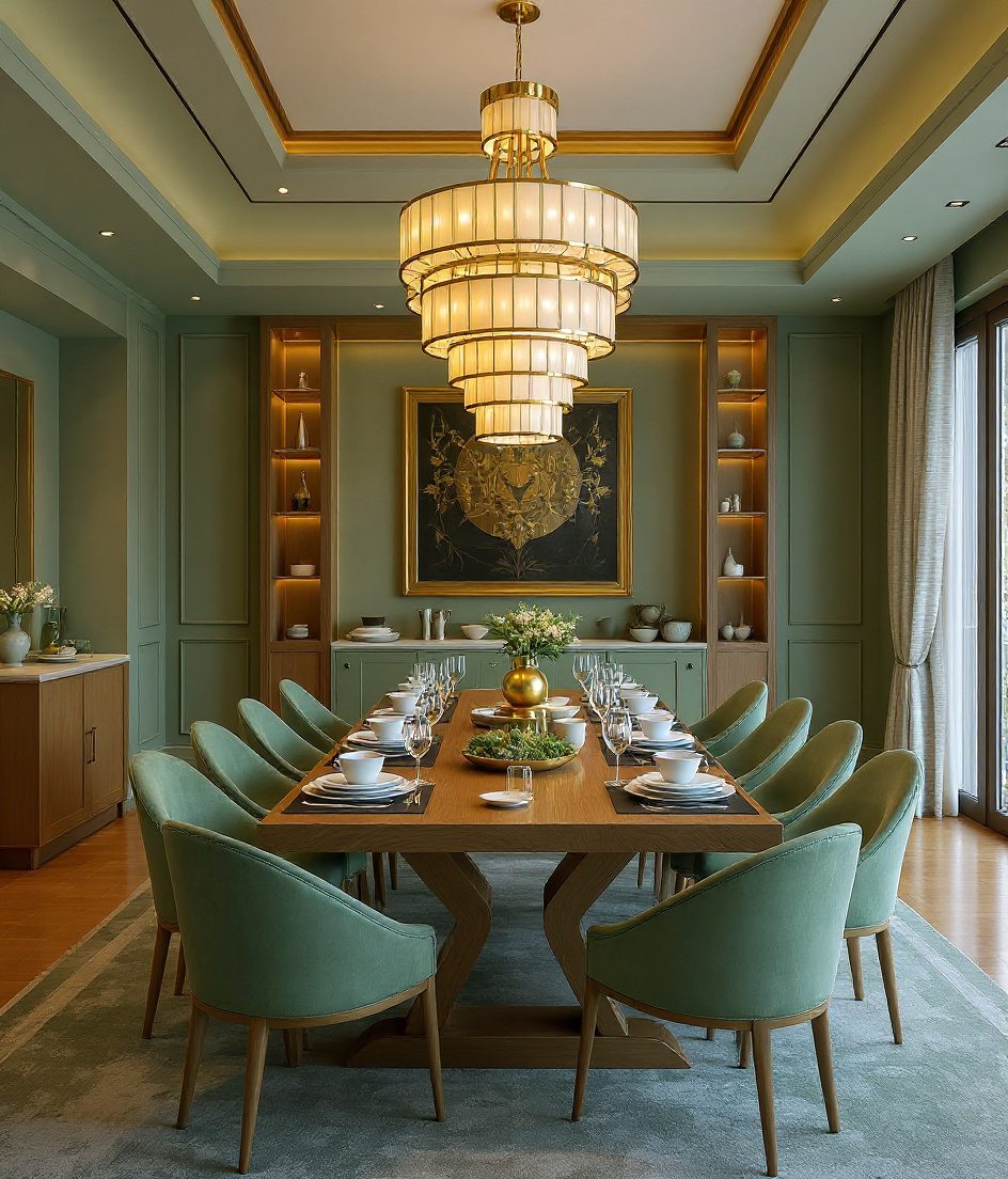 Luxury Warm-Wood Banquet Dining — Sage & Brass