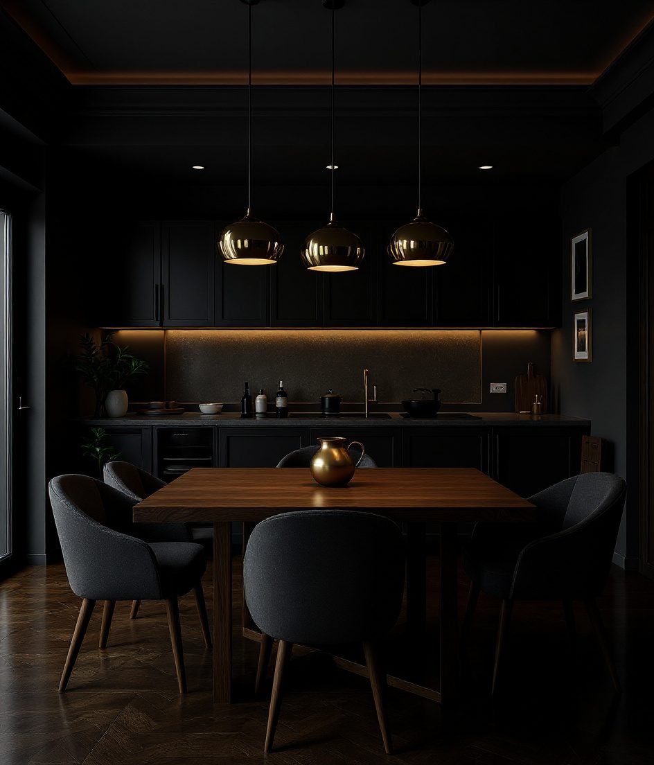 Open-Plan Dining-Kitchen — Charcoal Minimal