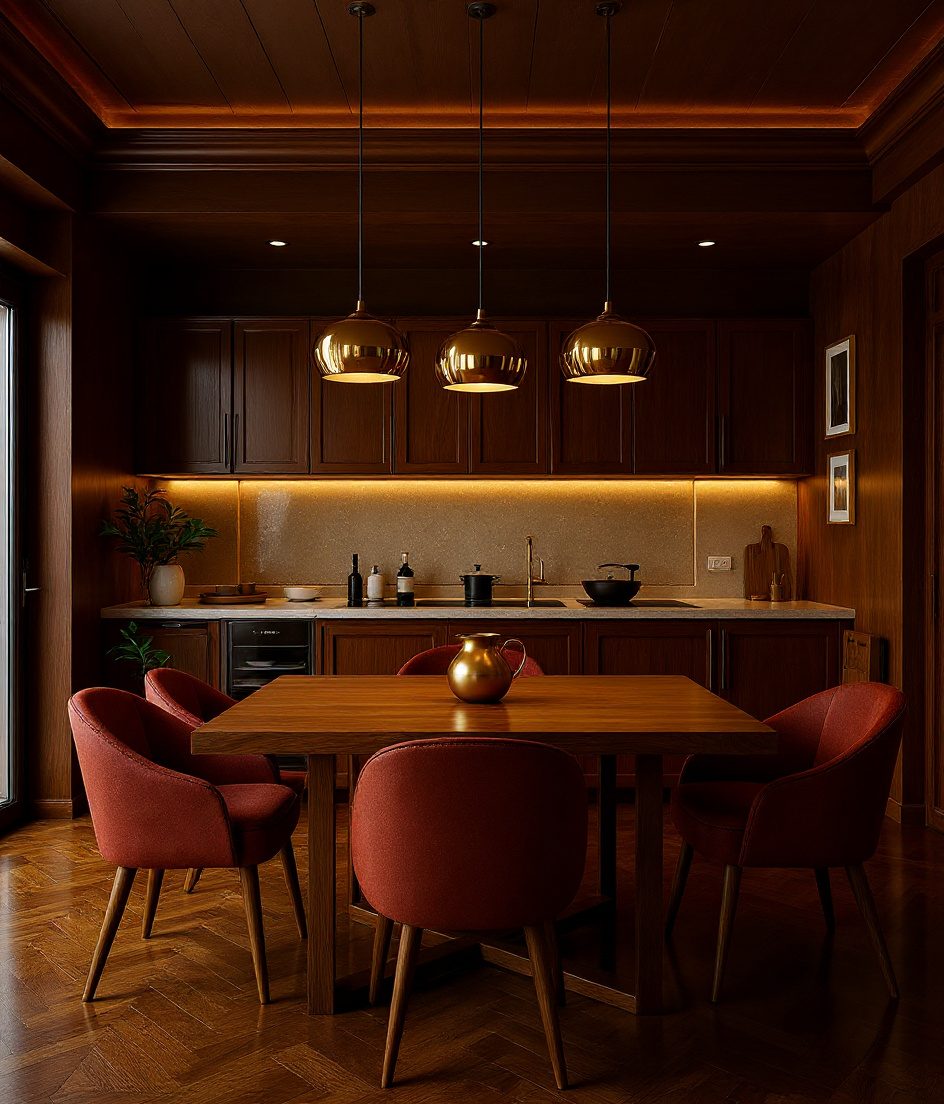 Open-Plan Dining-Kitchen — Walnut Classic