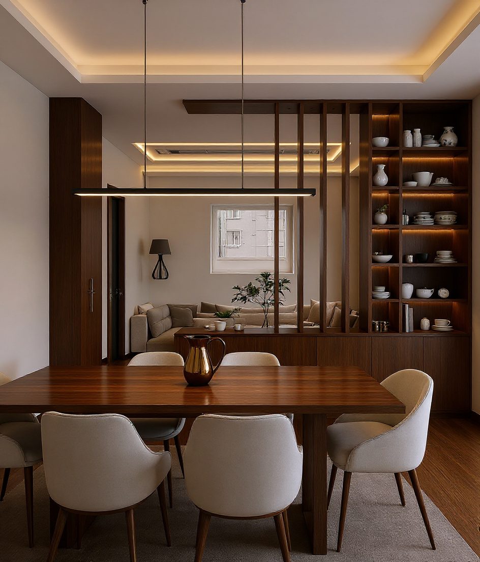 Open-Plan Dining-Living — Walnut Classic