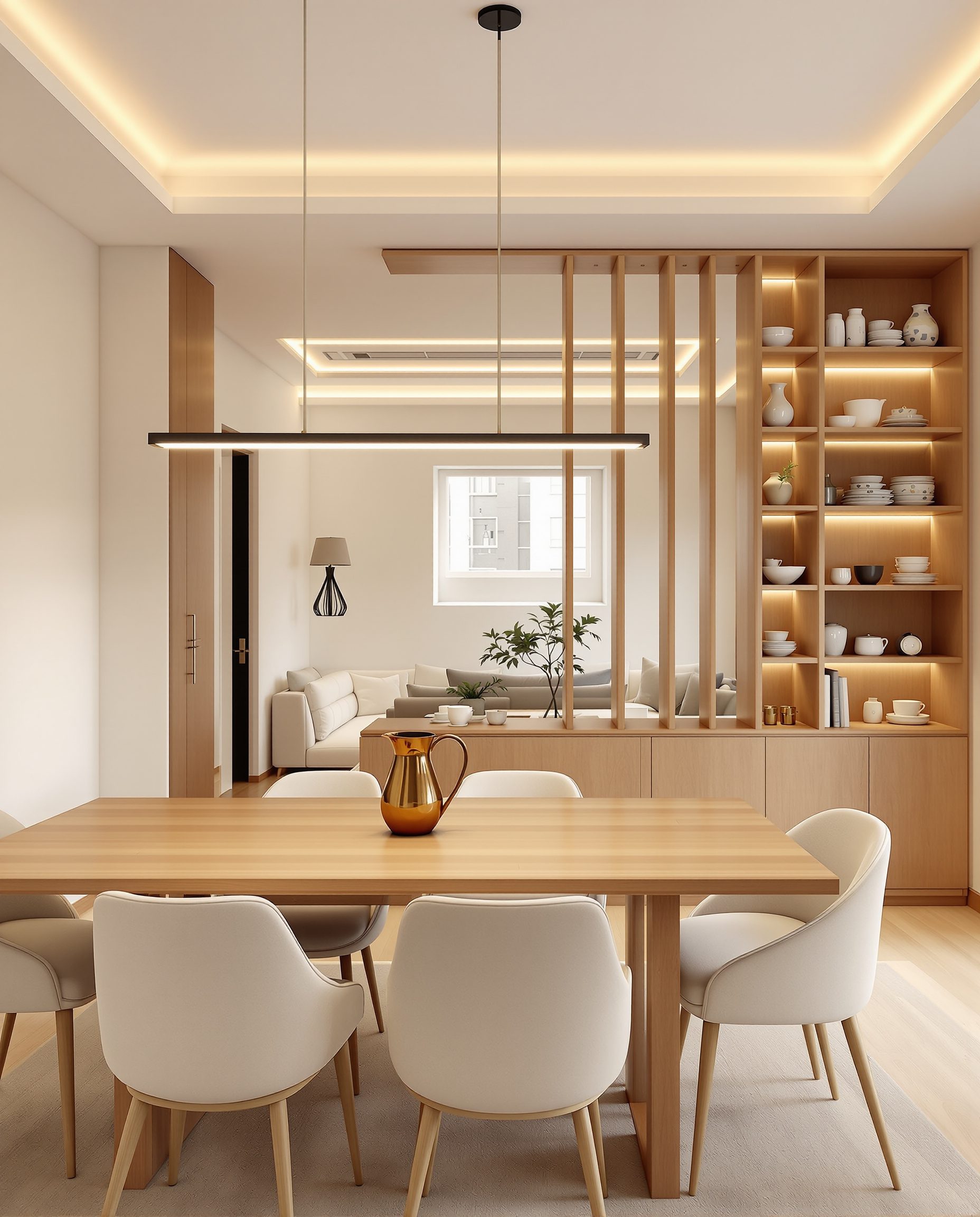 Open-Plan Dining-Living — Warm Oak