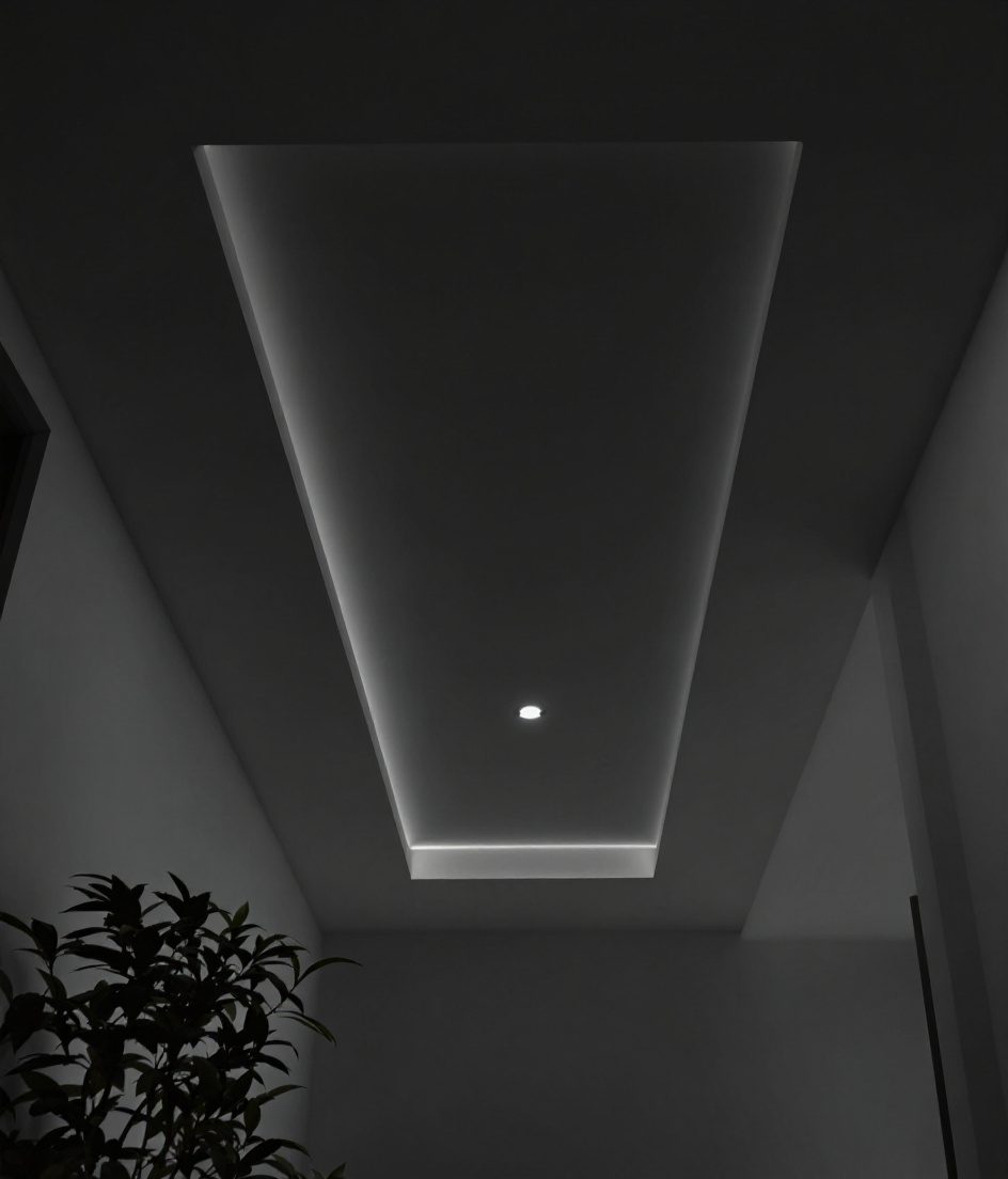 Minimal Linear Profile Ceiling — Charcoal Minimal
