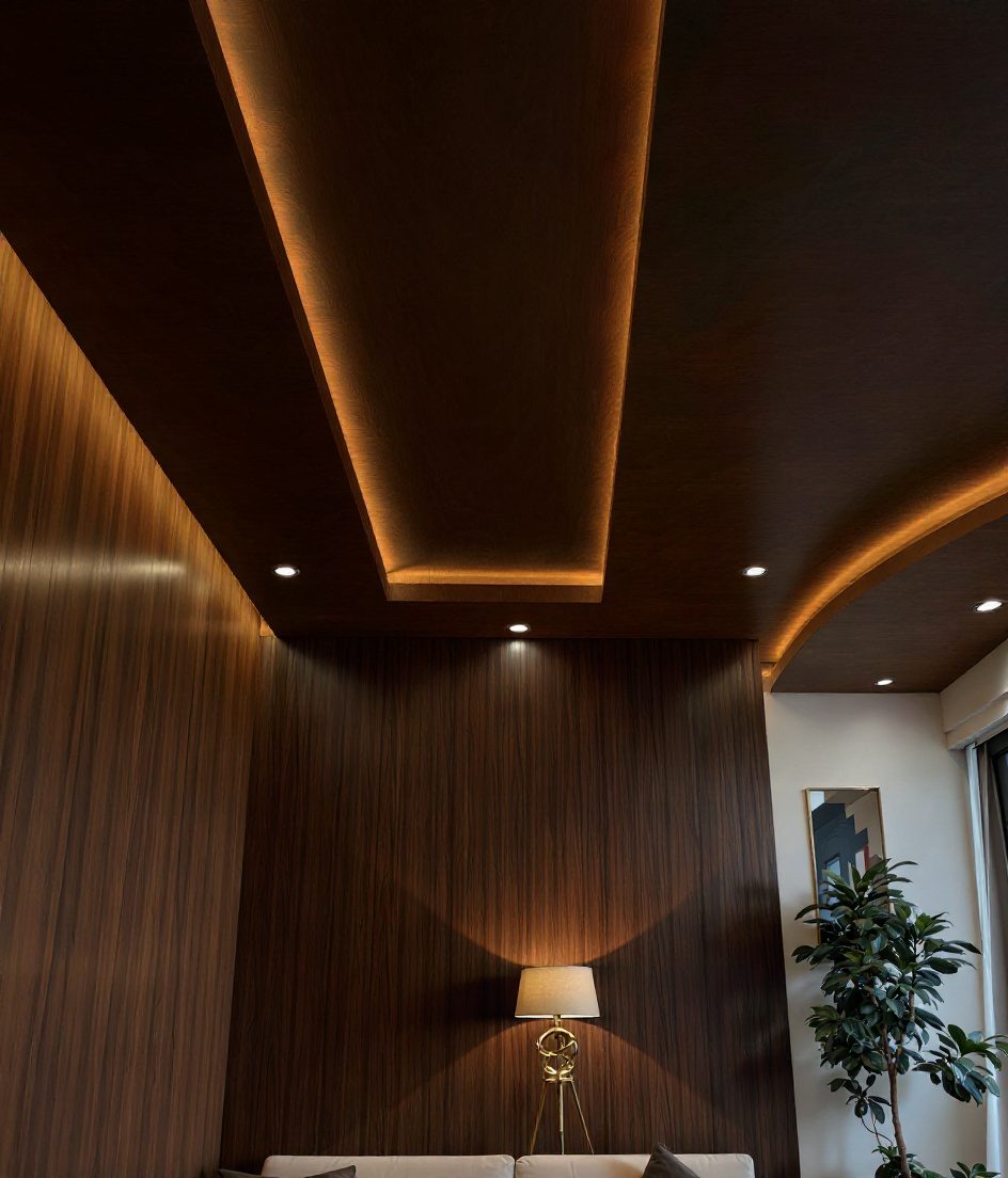 Peripheral Cove POP Ceiling — Walnut Classic