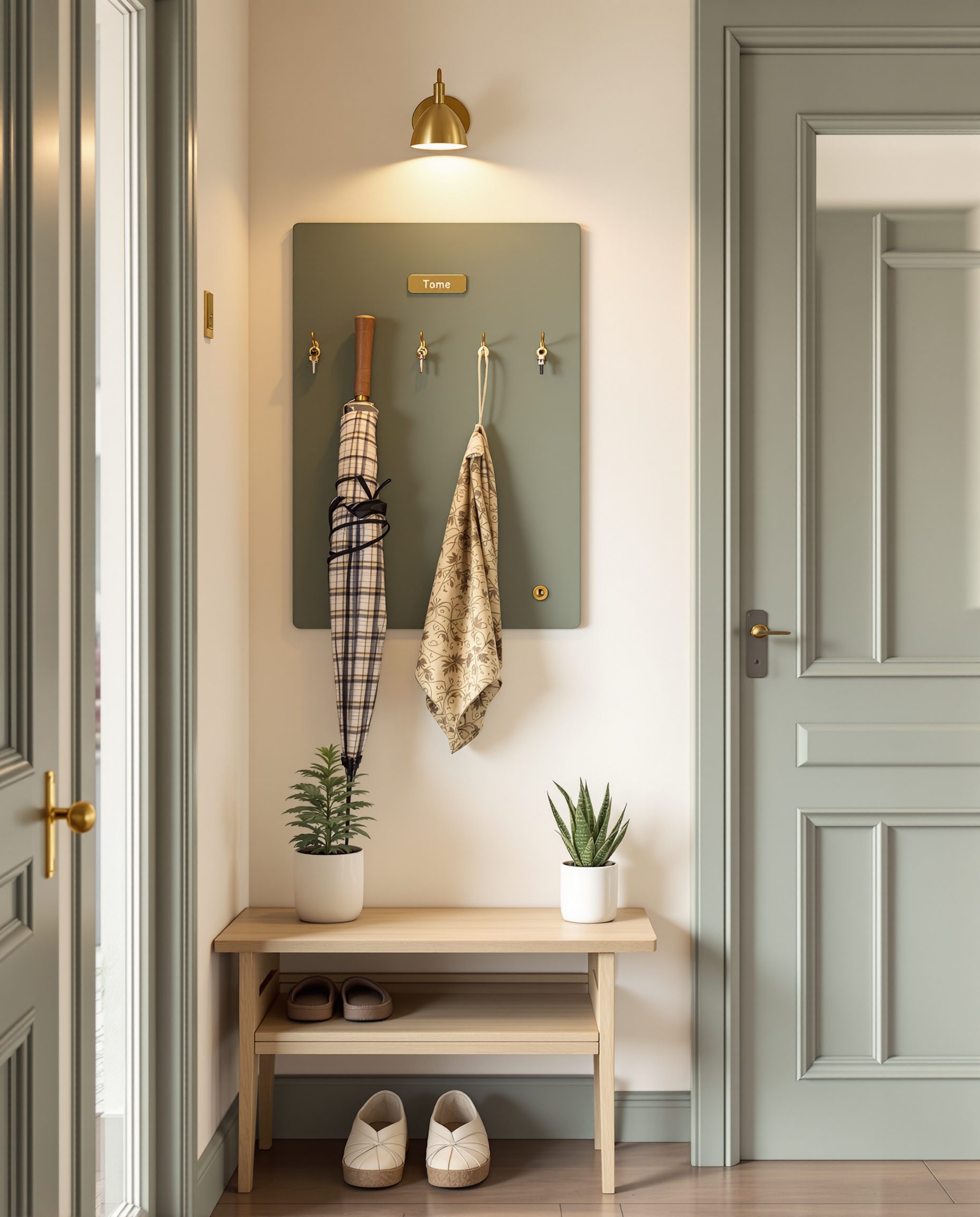 Behind-The-Door Mini Foyer — Sage & Brass