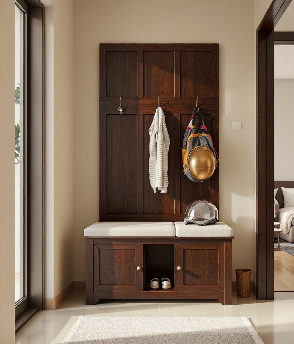 Bench With Hidden Storage — Walnut Classic