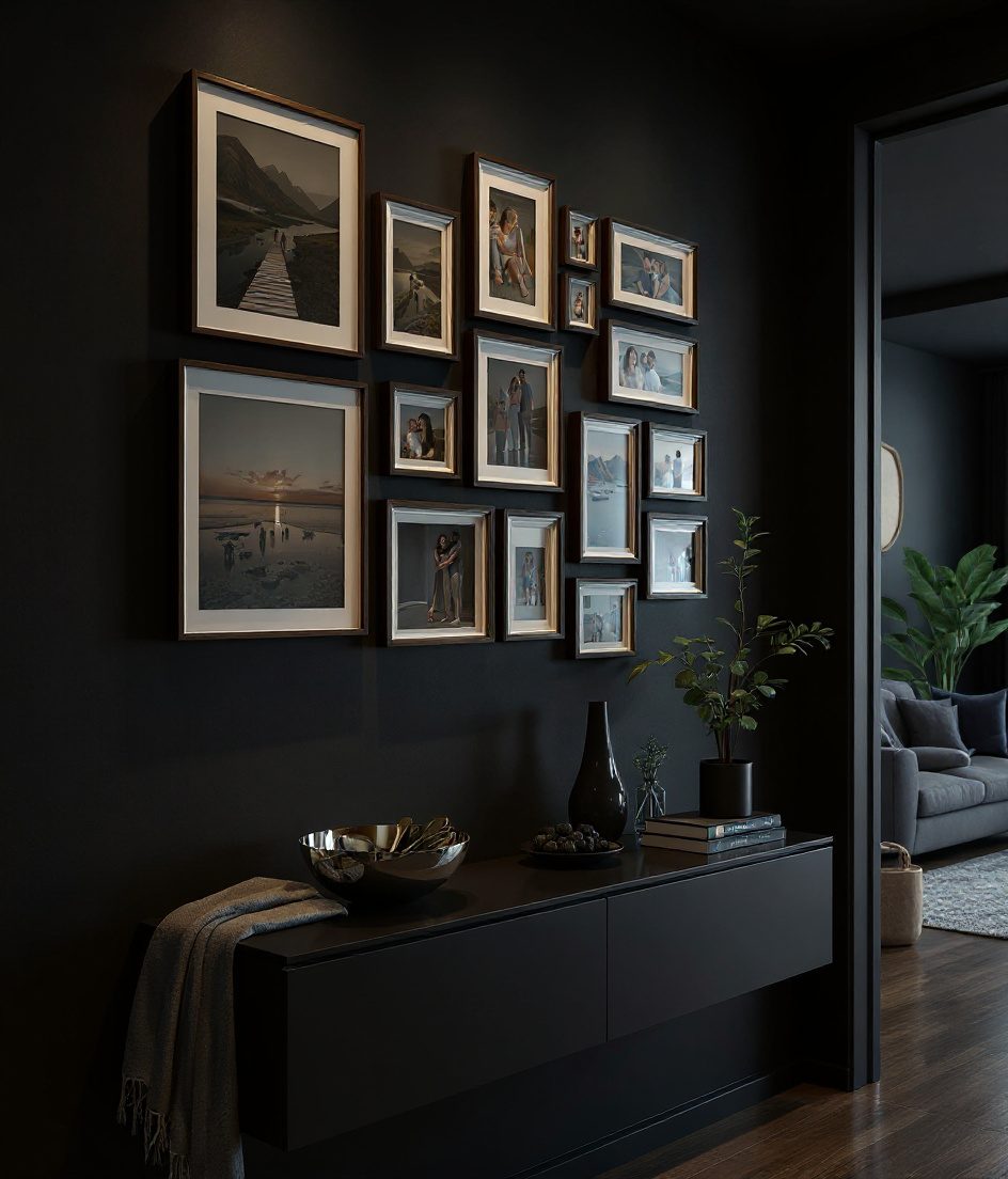 Gallery Frame Wall Foyer — Charcoal Minimal