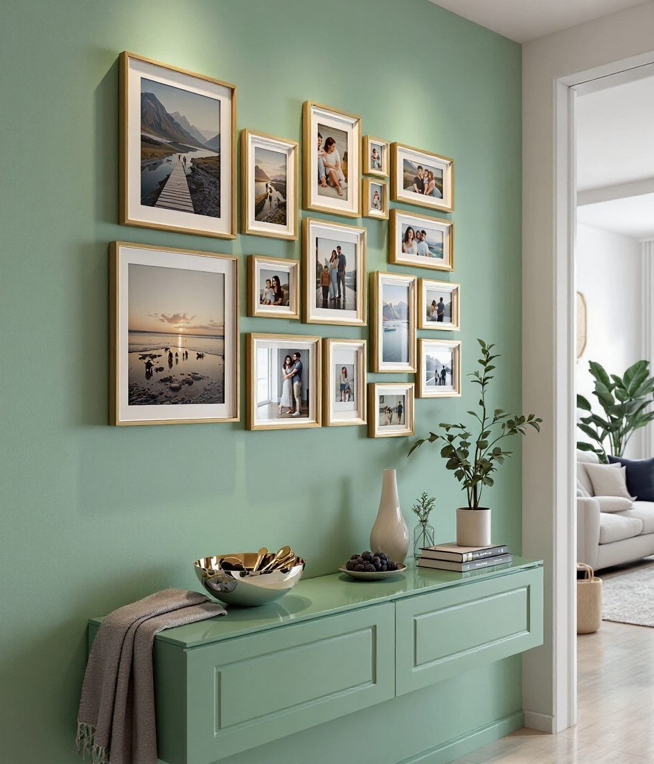 Gallery Frame Wall Foyer — Sage & Brass