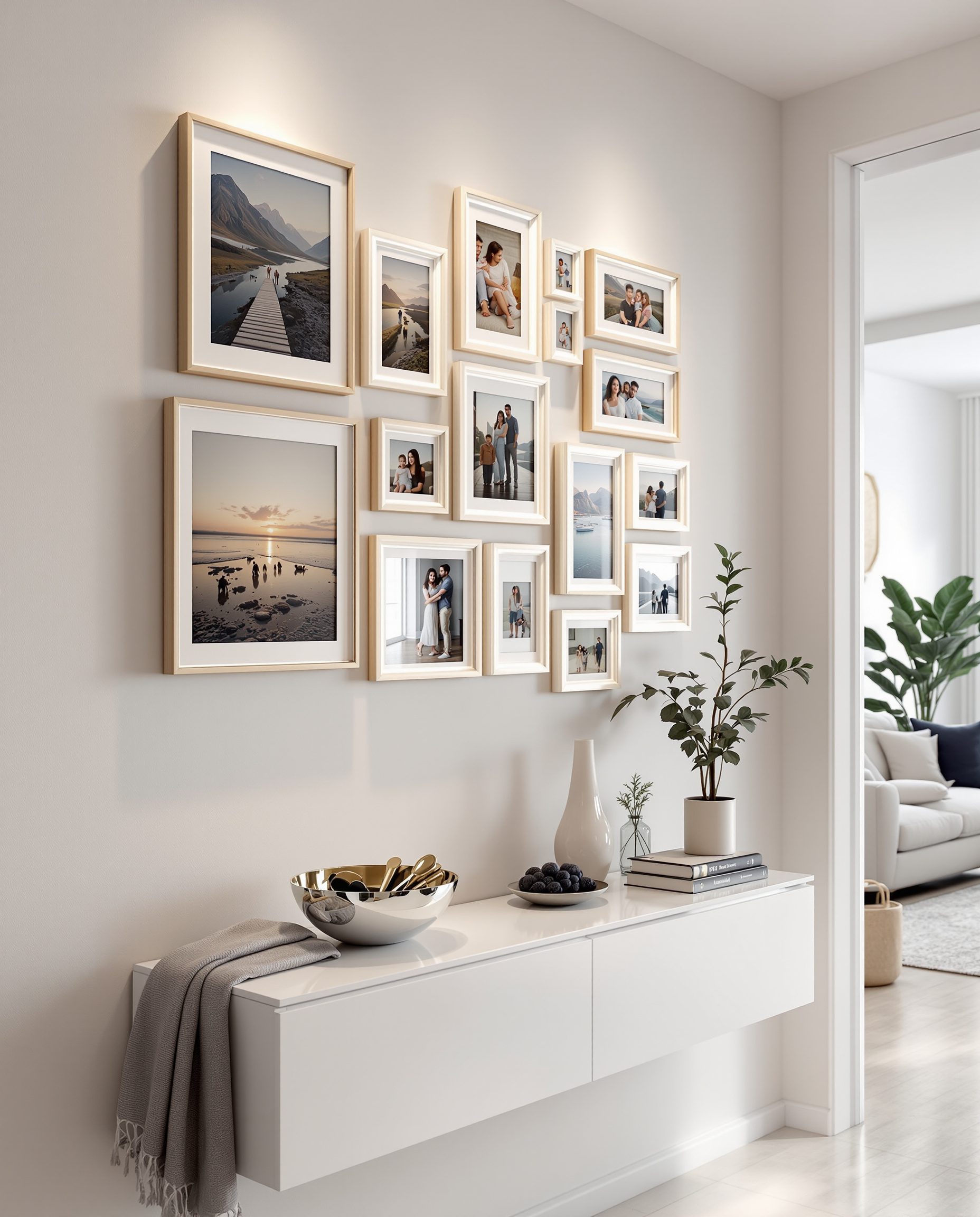 Gallery Frame Wall Foyer — White Modern