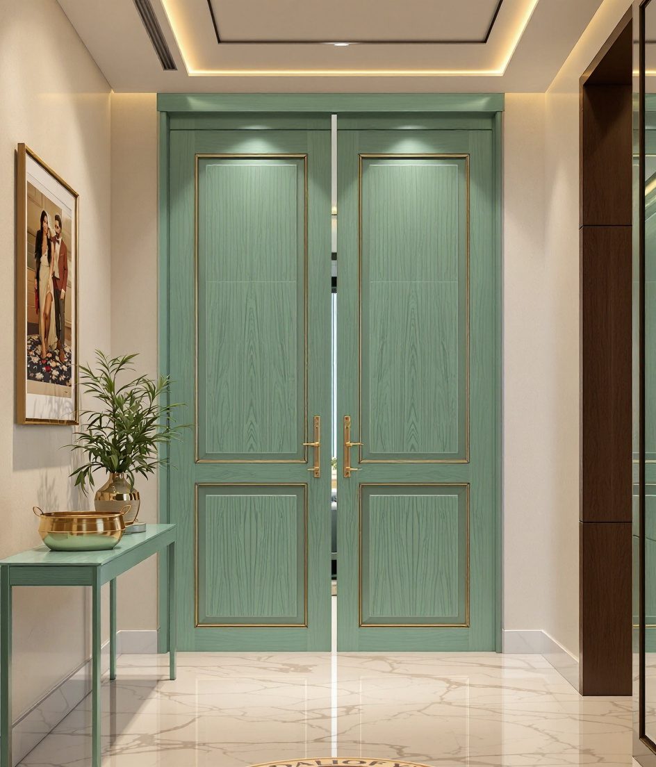 Sliding Panel Foyer Screen — Sage & Brass
