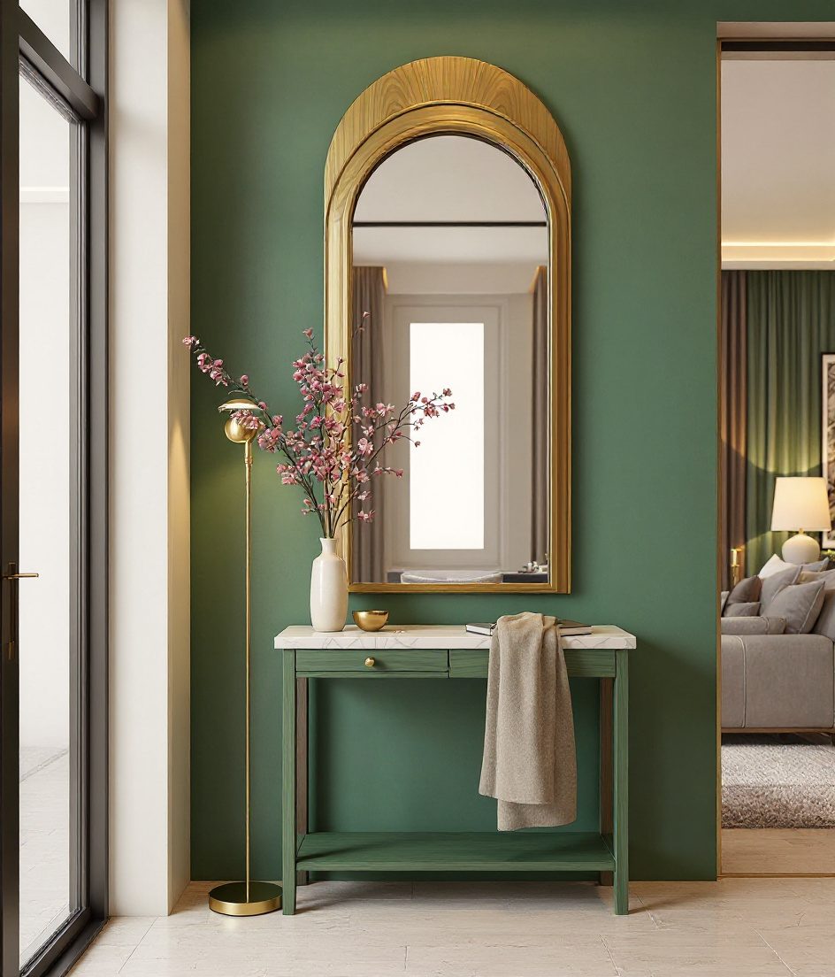Slim Console For Tall Flats — Sage & Brass