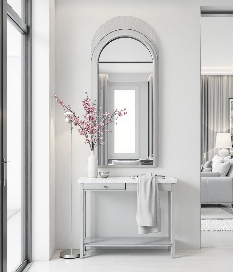 Slim Console For Tall Flats — White Modern