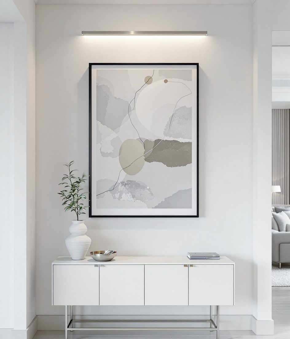 Statement Wall Art Foyer — White Modern