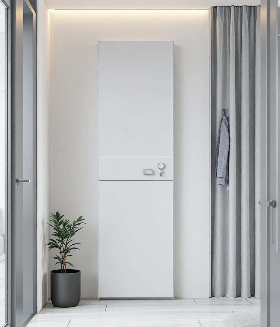 Studio Flat Entry Zone — White Modern