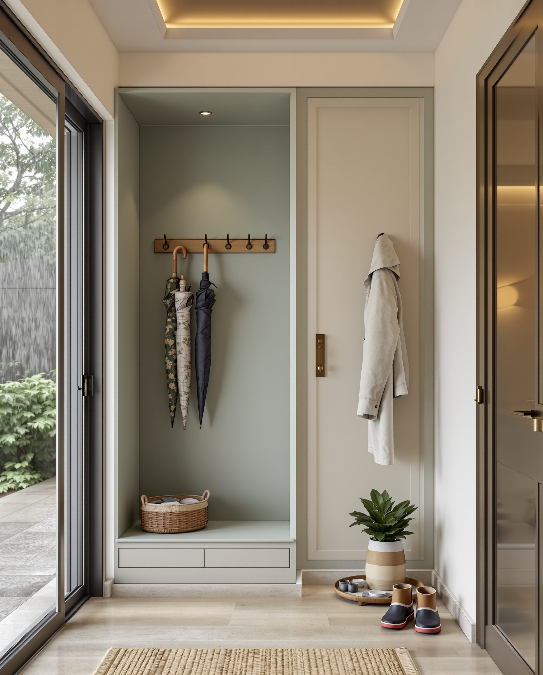 Monsoon Umbrella Drop-Zone — Sage & Brass