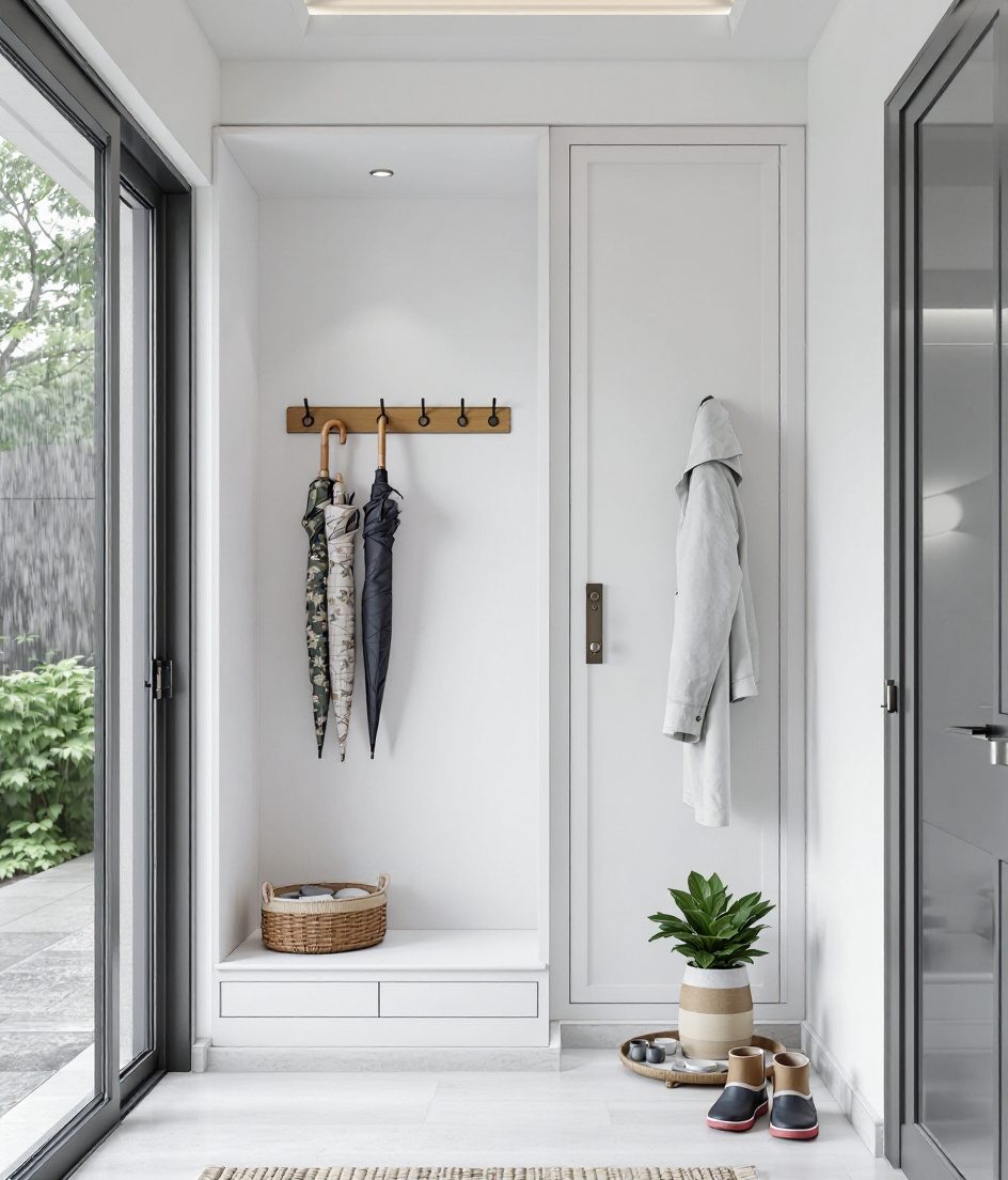 Monsoon Umbrella Drop-Zone — White Modern