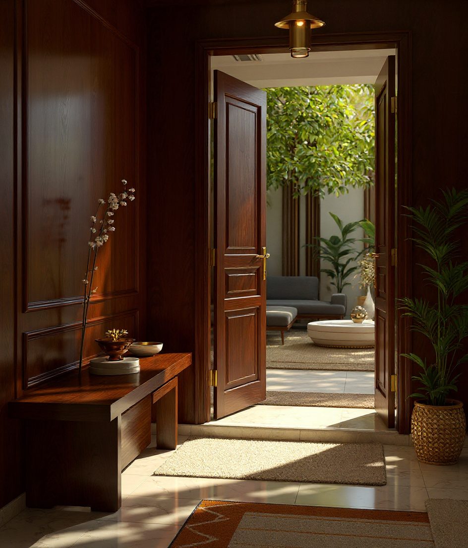 Vastu East-Entry Buffer — Walnut Classic