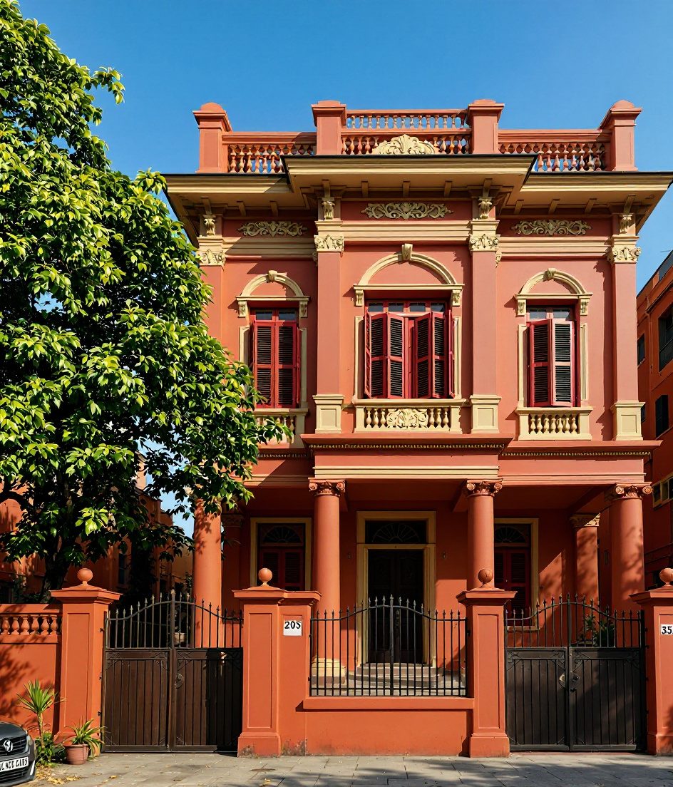 Kolkata Colonial House — Walnut Classic