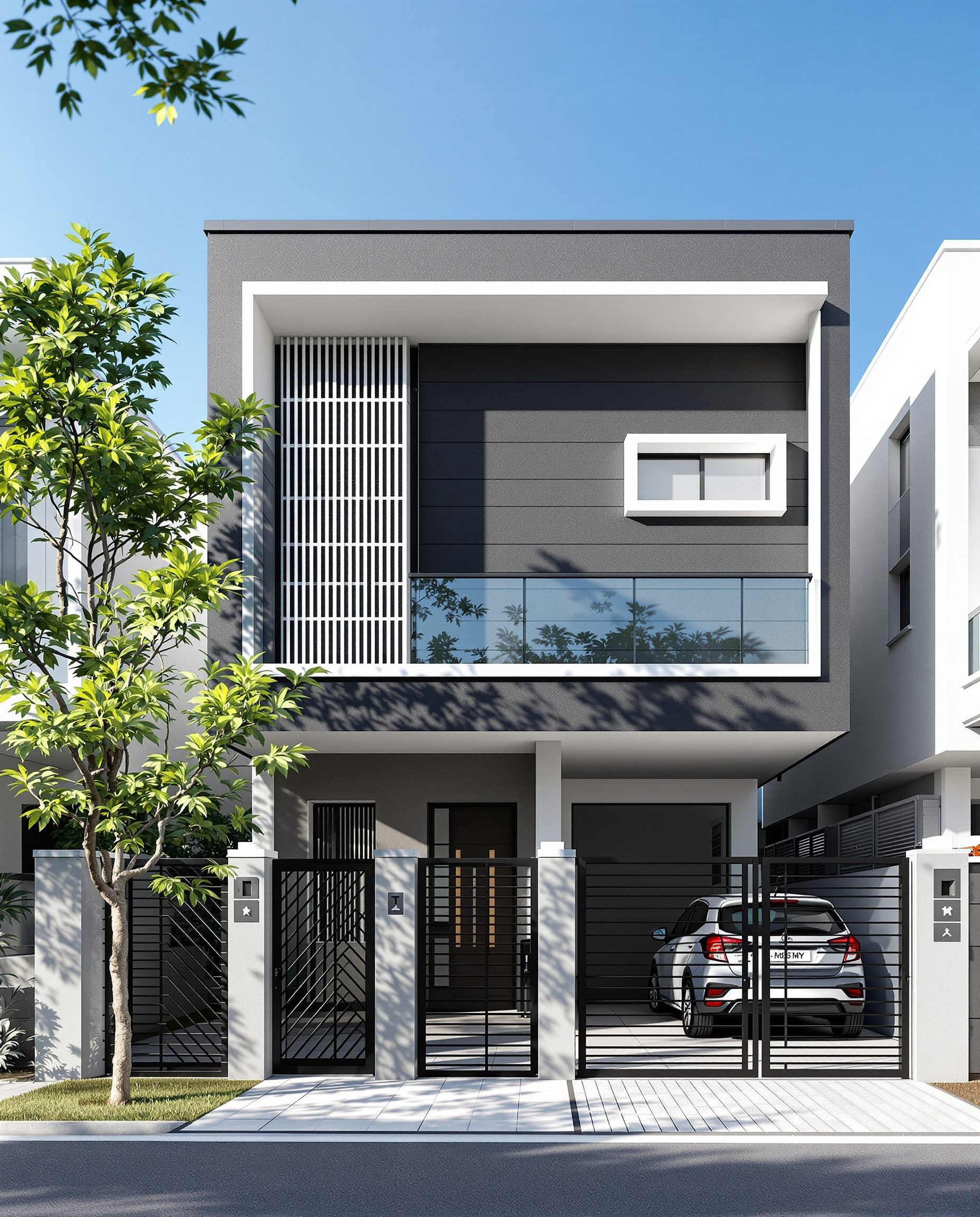 Bangalore Compact Builder Home — Charcoal Minimal