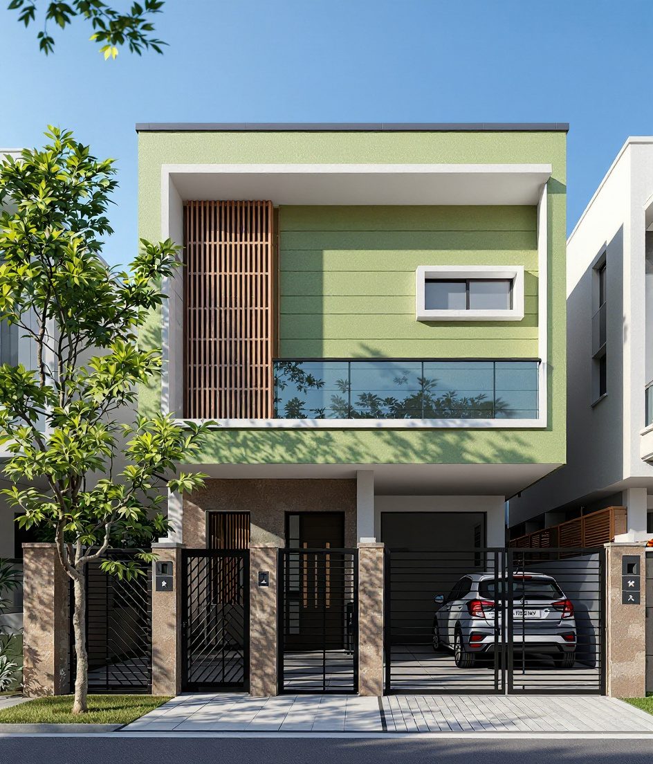 Bangalore Compact Builder Home — Sage & Brass
