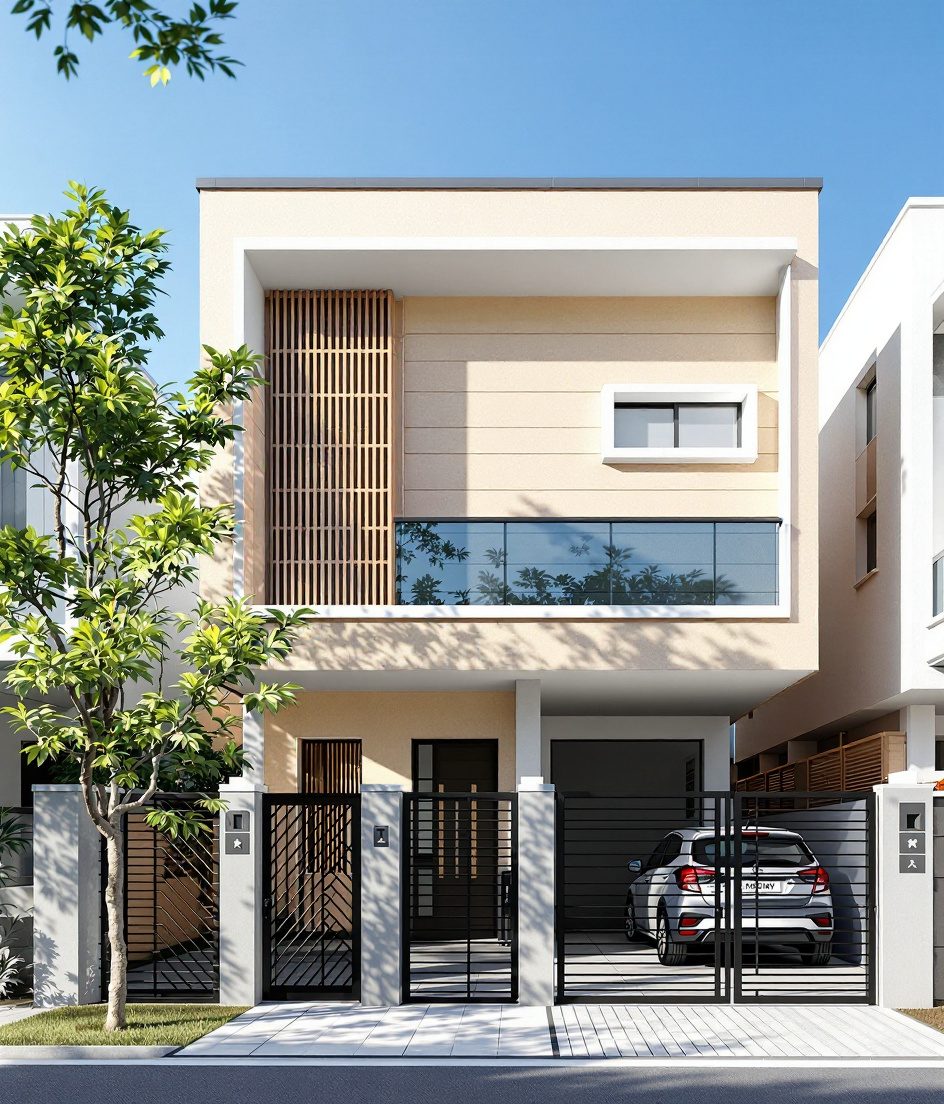 Bangalore Compact Builder Home — Warm Oak