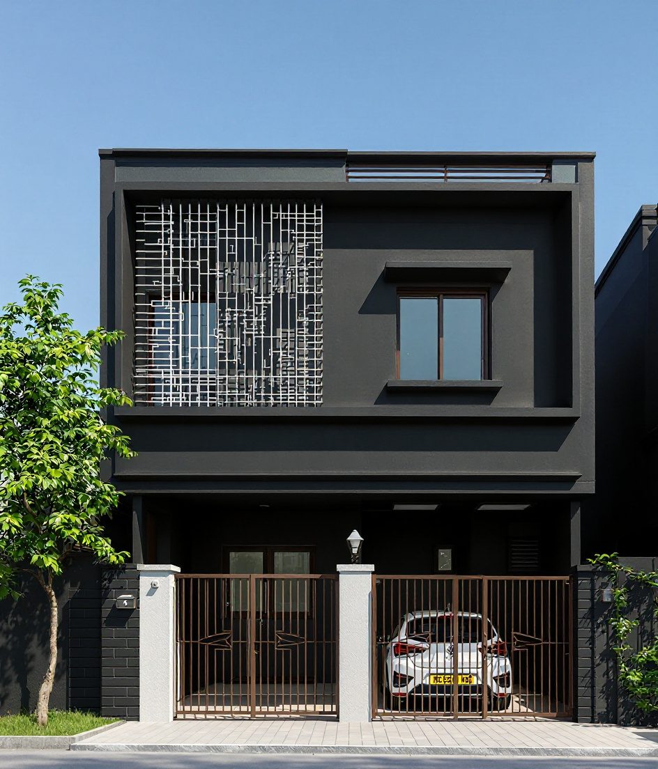 Surat Compact Corner — Charcoal Minimal