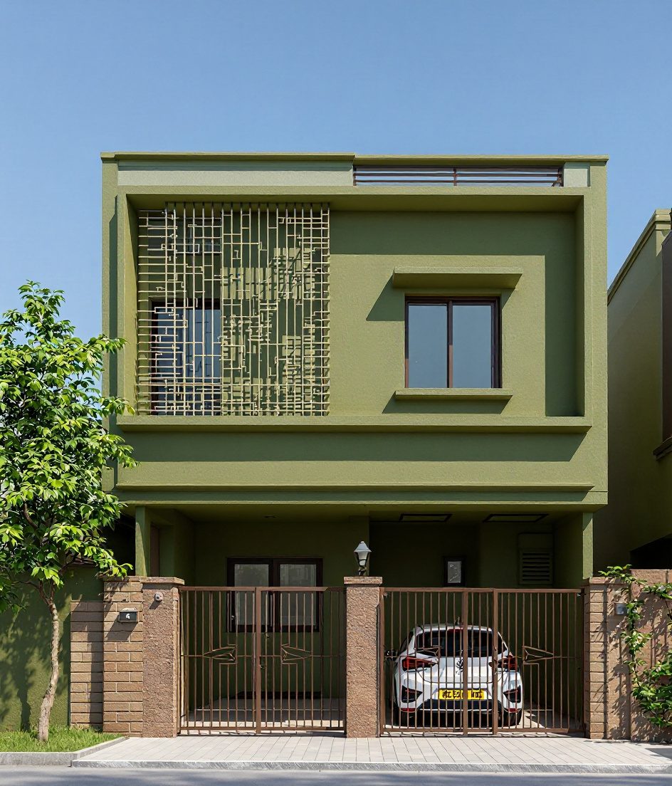 Surat Compact Corner — Sage & Brass