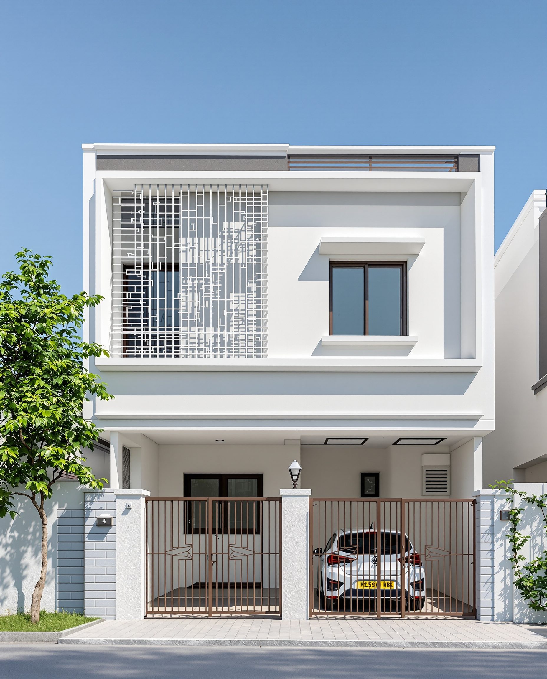 Surat Compact Corner — White Modern