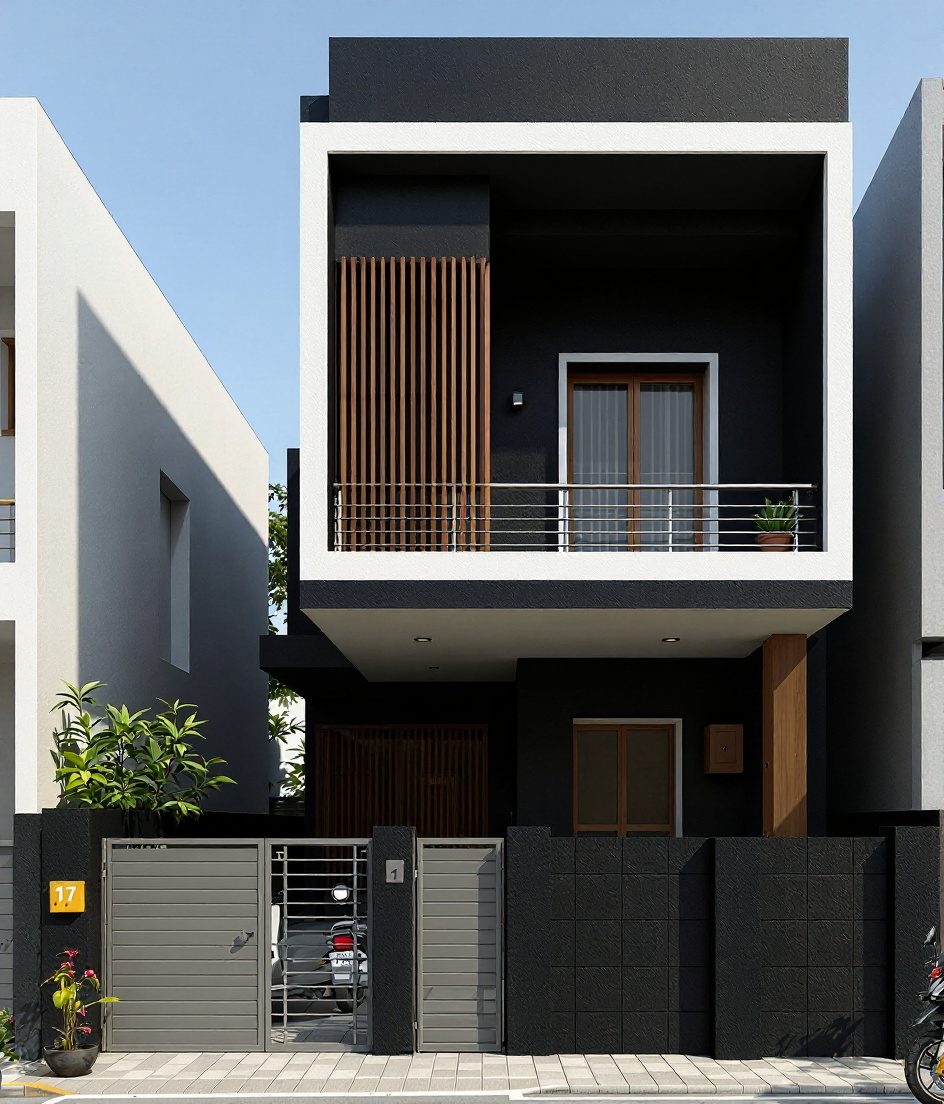 Pune Compact G+1 — Charcoal Minimal