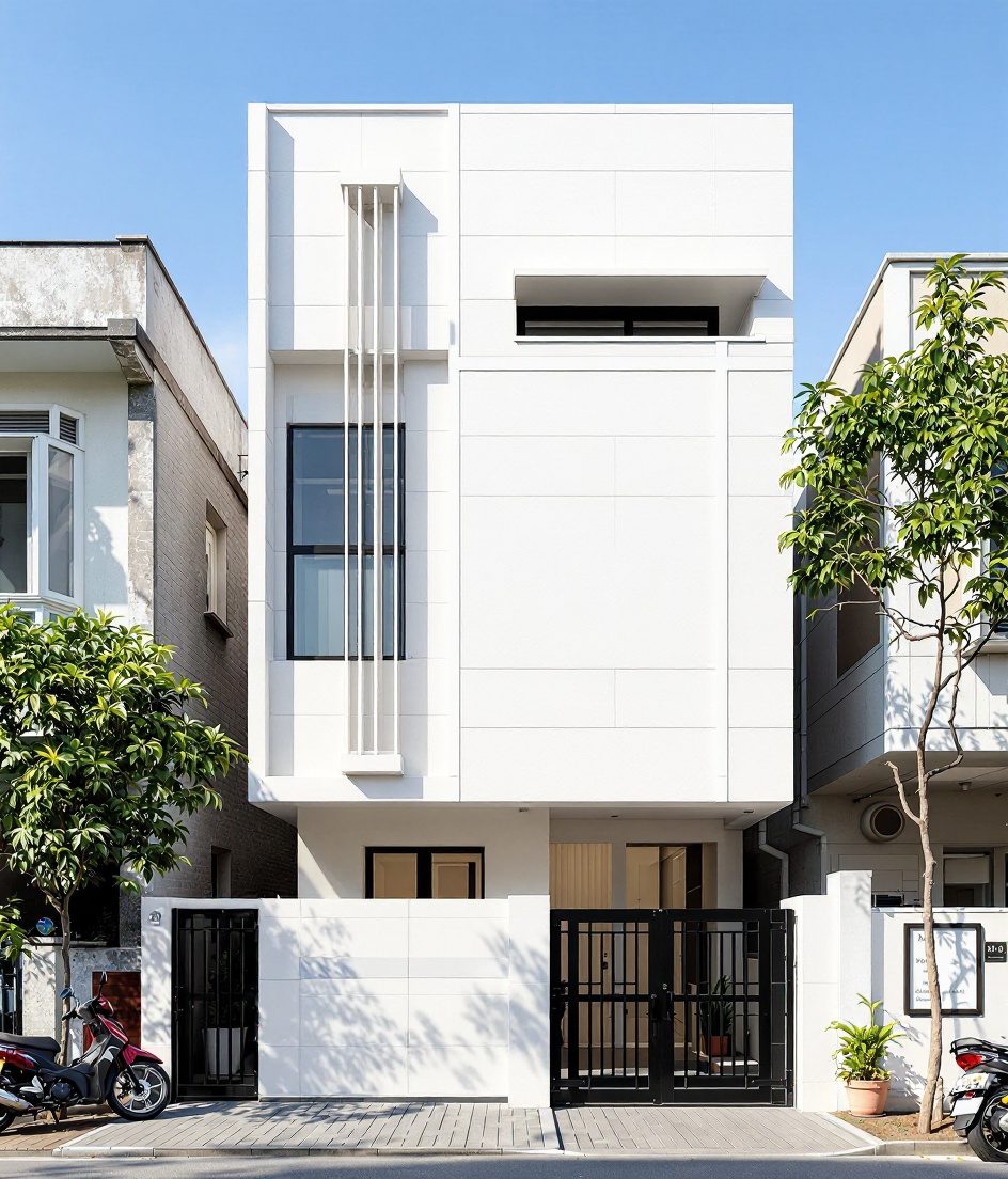 Mumbai Narrow Compact — White Modern