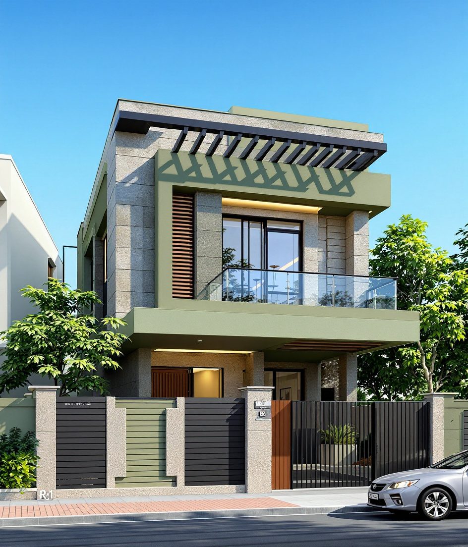 Hyderabad Corner Contemporary — Sage & Brass