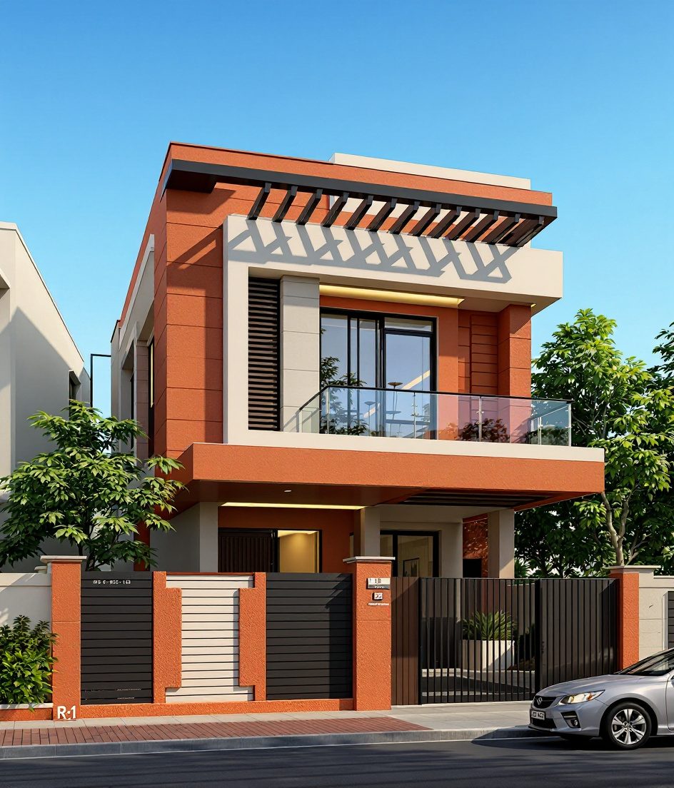 Hyderabad Corner Contemporary — Walnut Classic