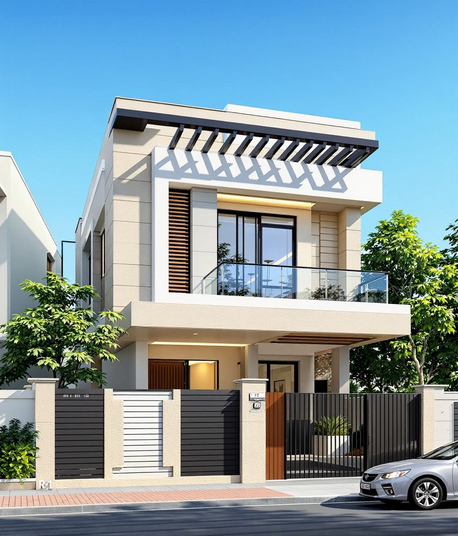 Hyderabad Corner Contemporary — Warm Oak