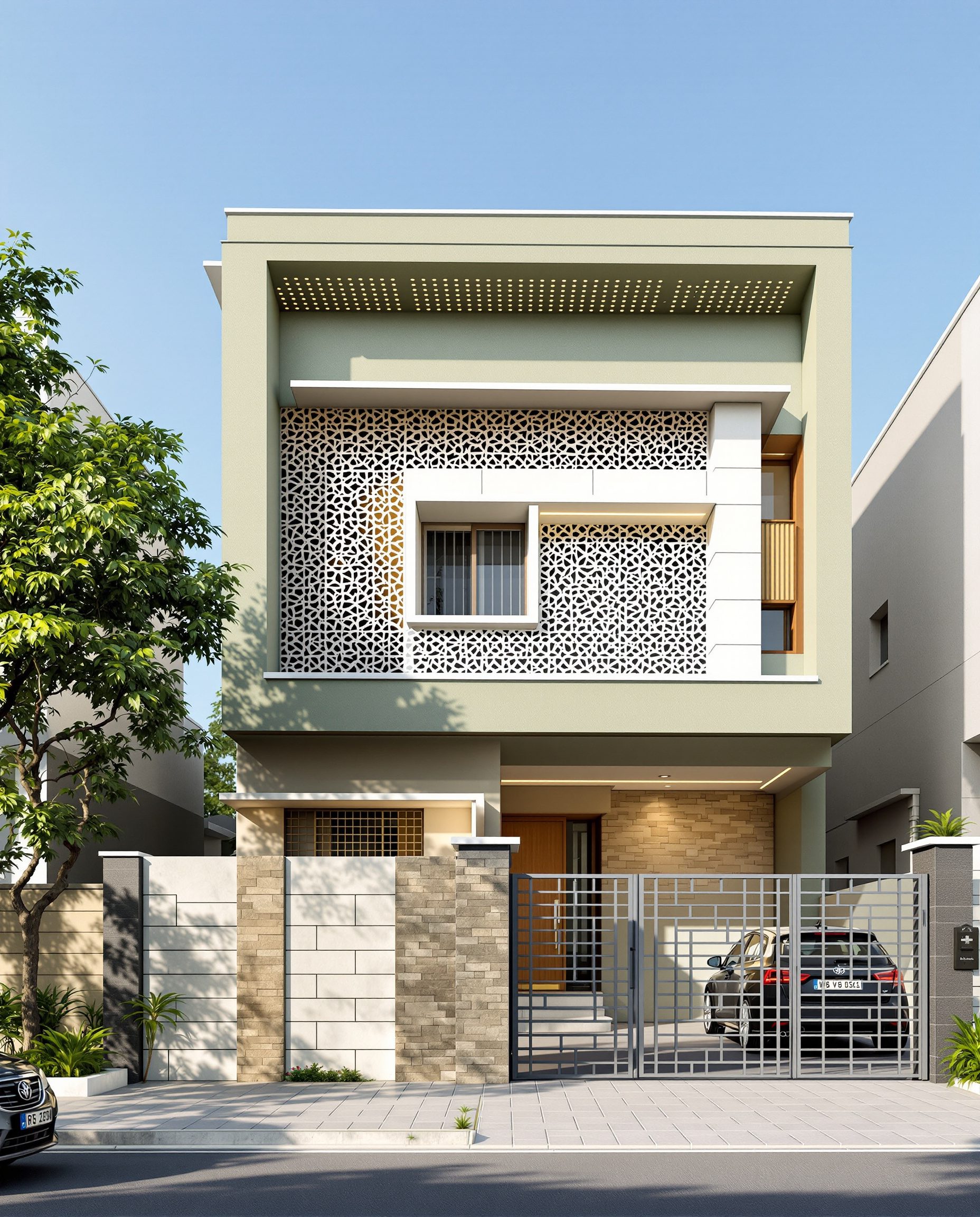 Nagpur Flat-Roof Contemporary — Sage & Brass