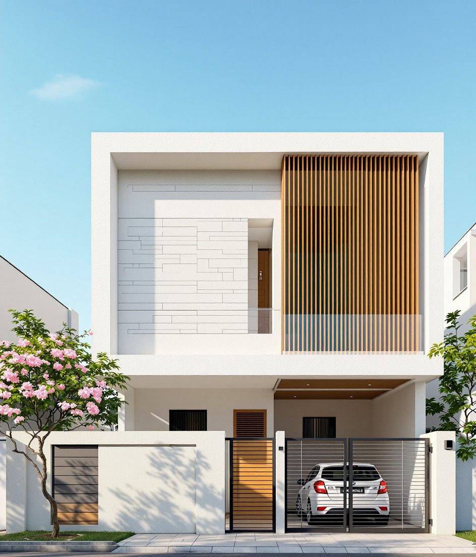 Contemporary Bangalore Villa — White Modern
