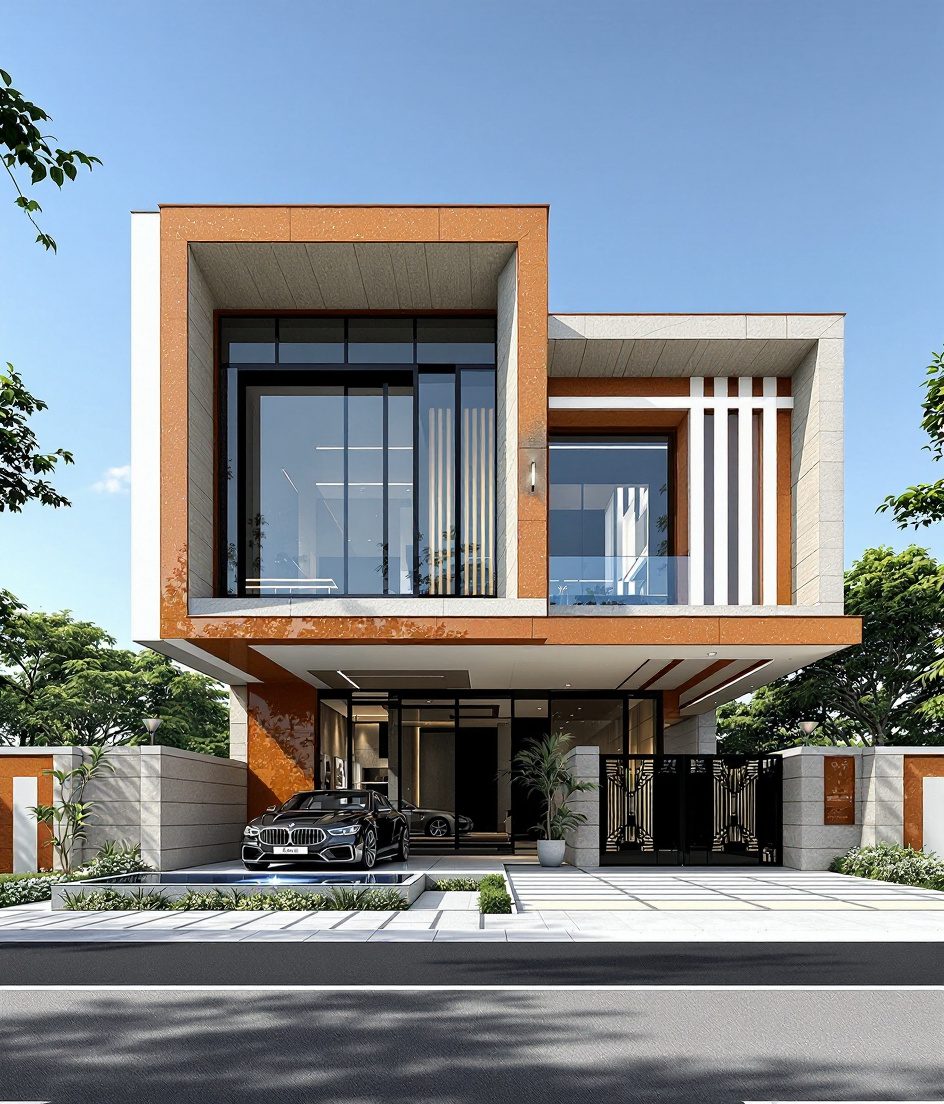 Delhi Farmhouse Bungalow — Warm Oak