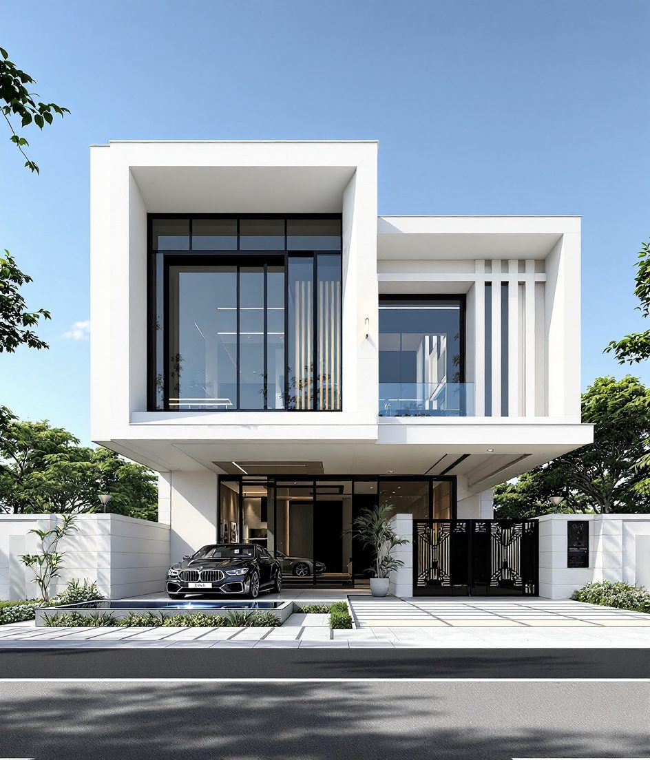 Delhi Farmhouse Bungalow — White Modern