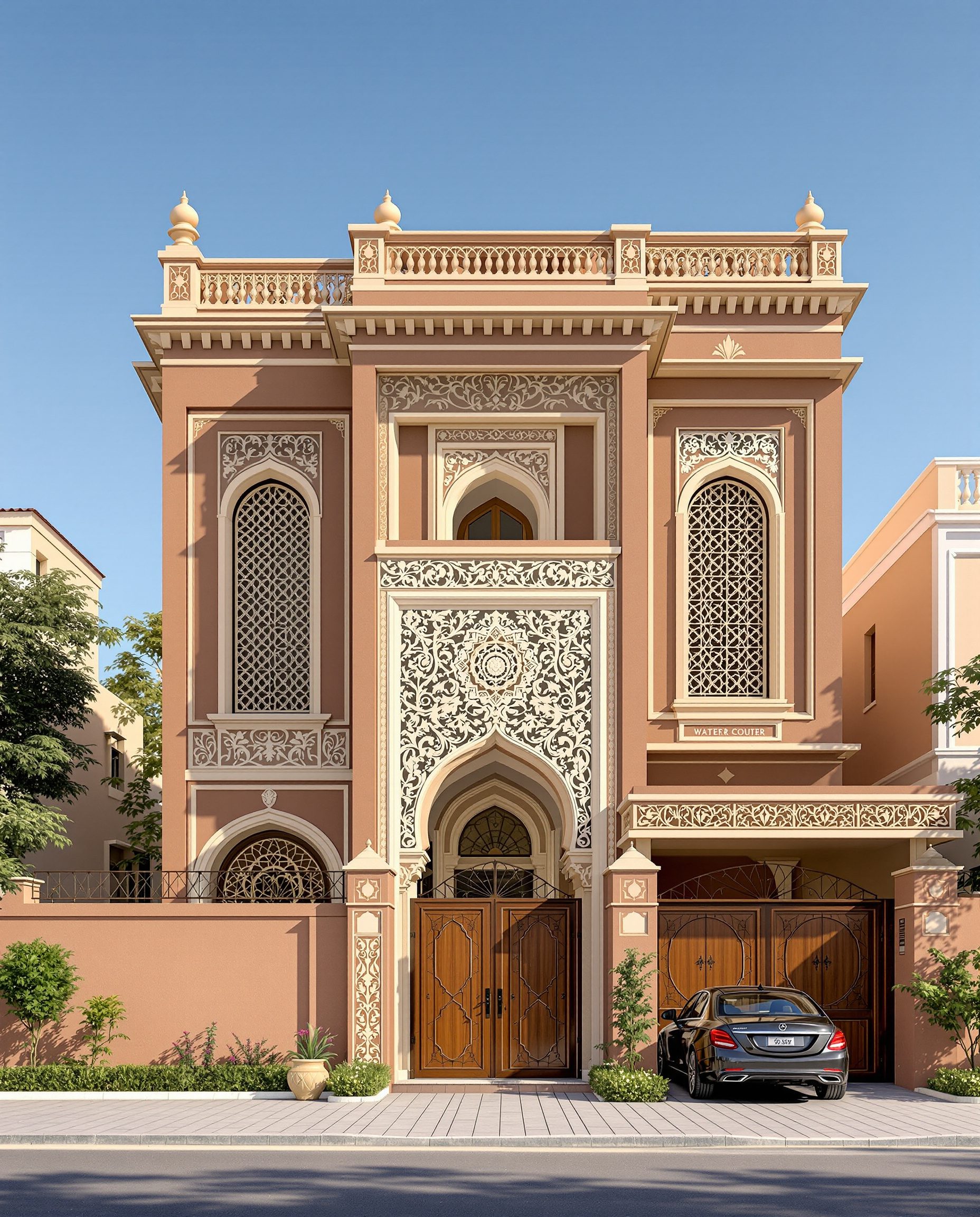 Jaipur Stone Luxury Bungalow — Walnut Classic