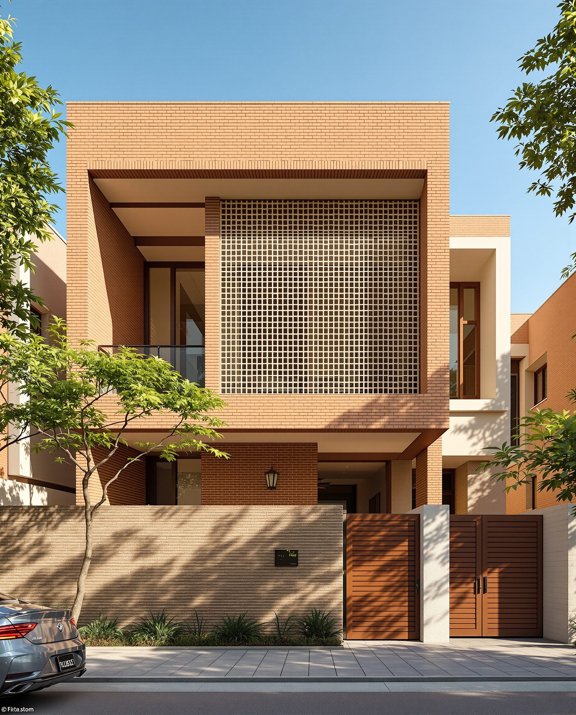 Ahmedabad Courtyard Villa — Walnut Classic