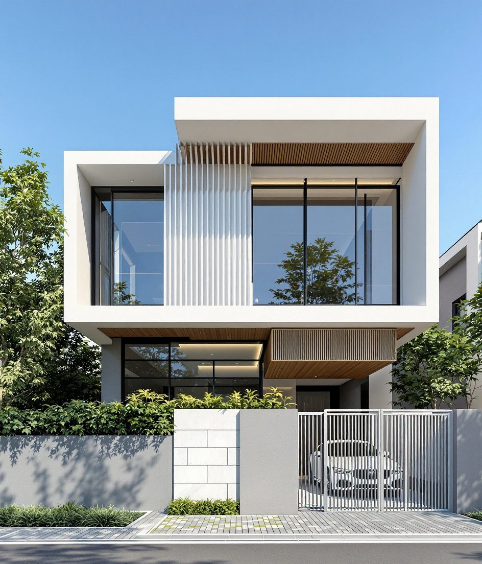 Mumbai Luxury Duplex Mansion — White Modern