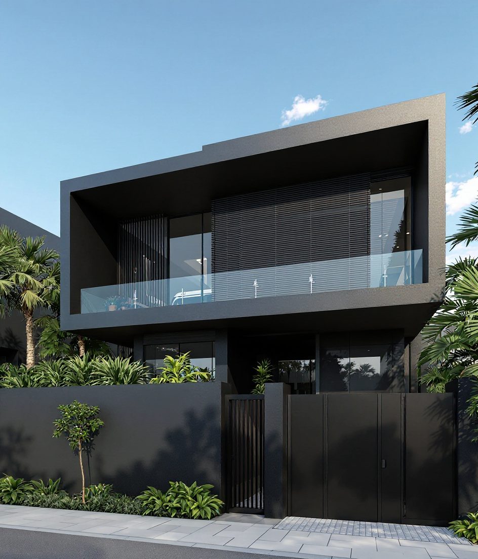 Chennai ECR Luxury Villa — Charcoal Minimal