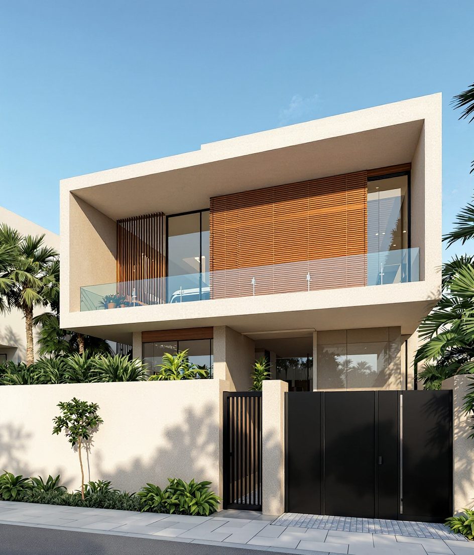 Chennai ECR Luxury Villa — Warm Oak