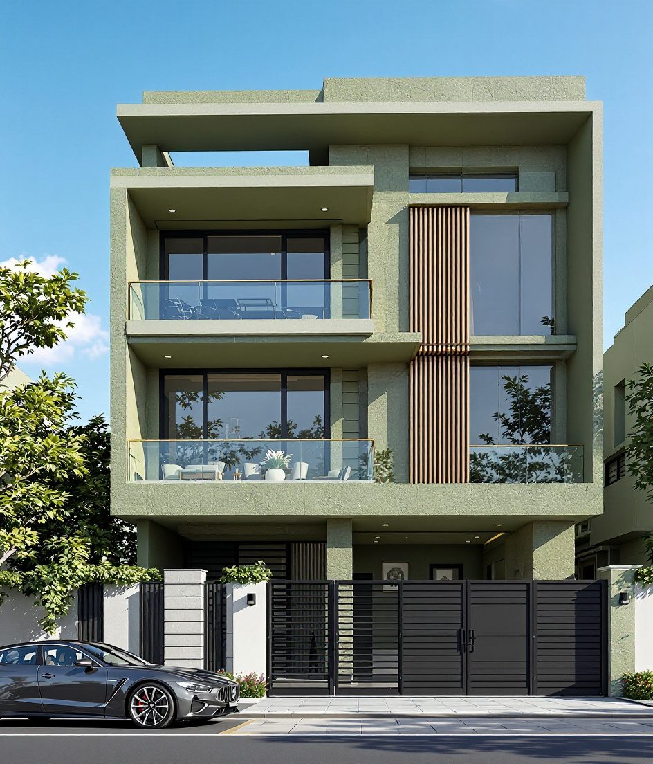 Hyderabad Luxury Triplex — Sage & Brass