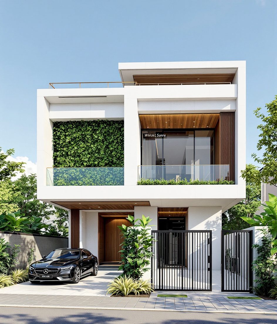 Bangalore Luxury Villa — White Modern
