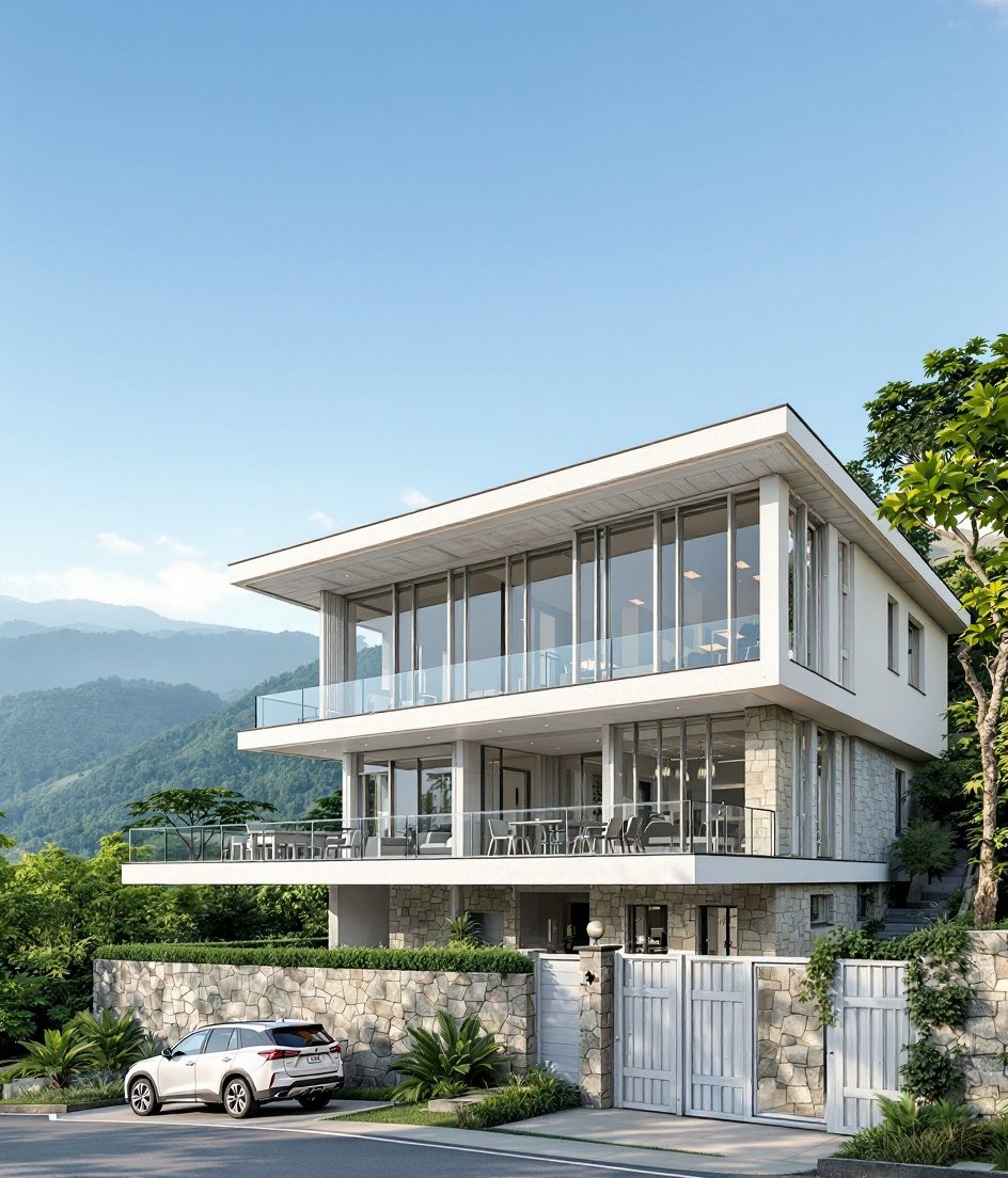 Lonavala Weekend Home — White Modern