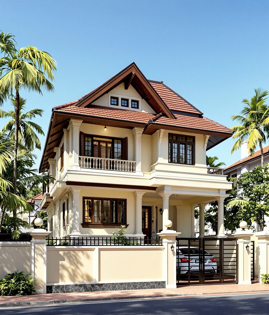 Mangalore Tiled House — Warm Oak