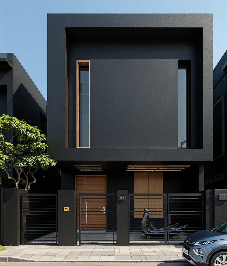 Bangalore Minimalist Cube — Charcoal Minimal