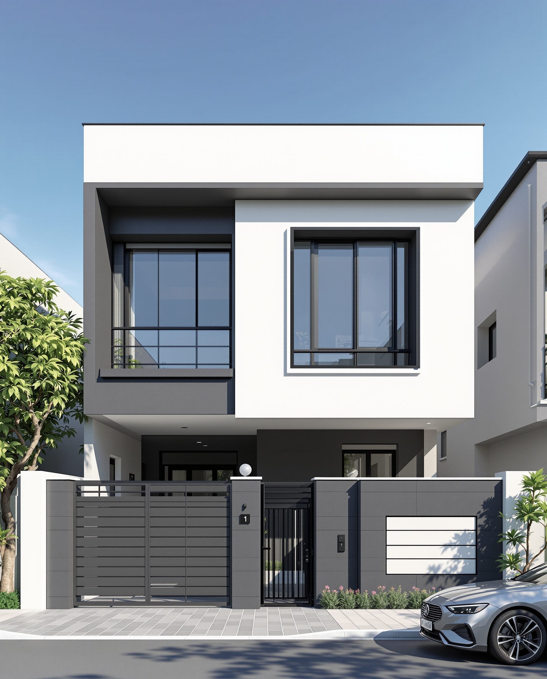 Hyderabad Minimalist Render — Charcoal Minimal