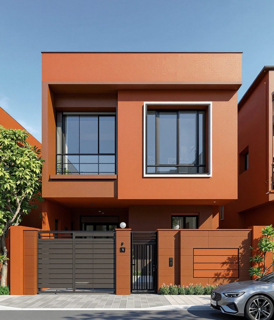 Hyderabad Minimalist Render — Walnut Classic