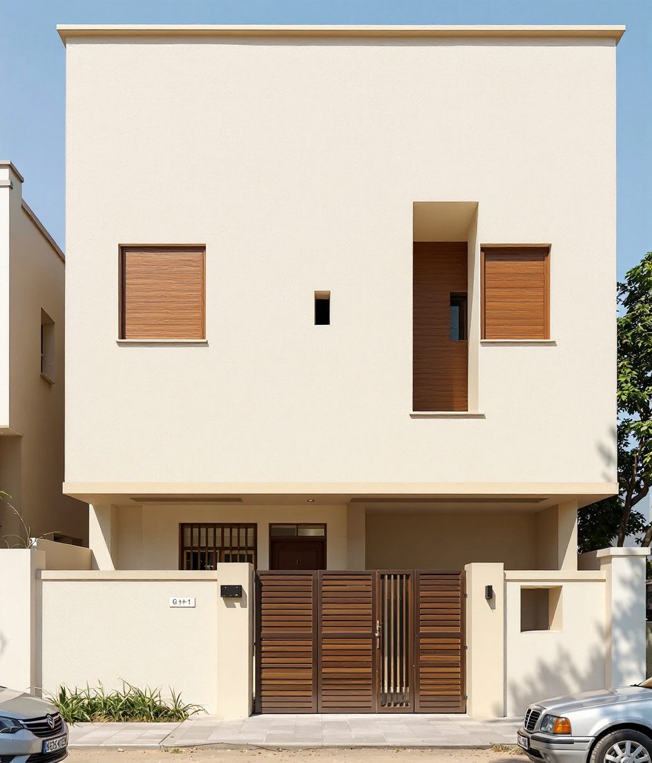 Ahmedabad Terracotta Minimalist — Warm Oak