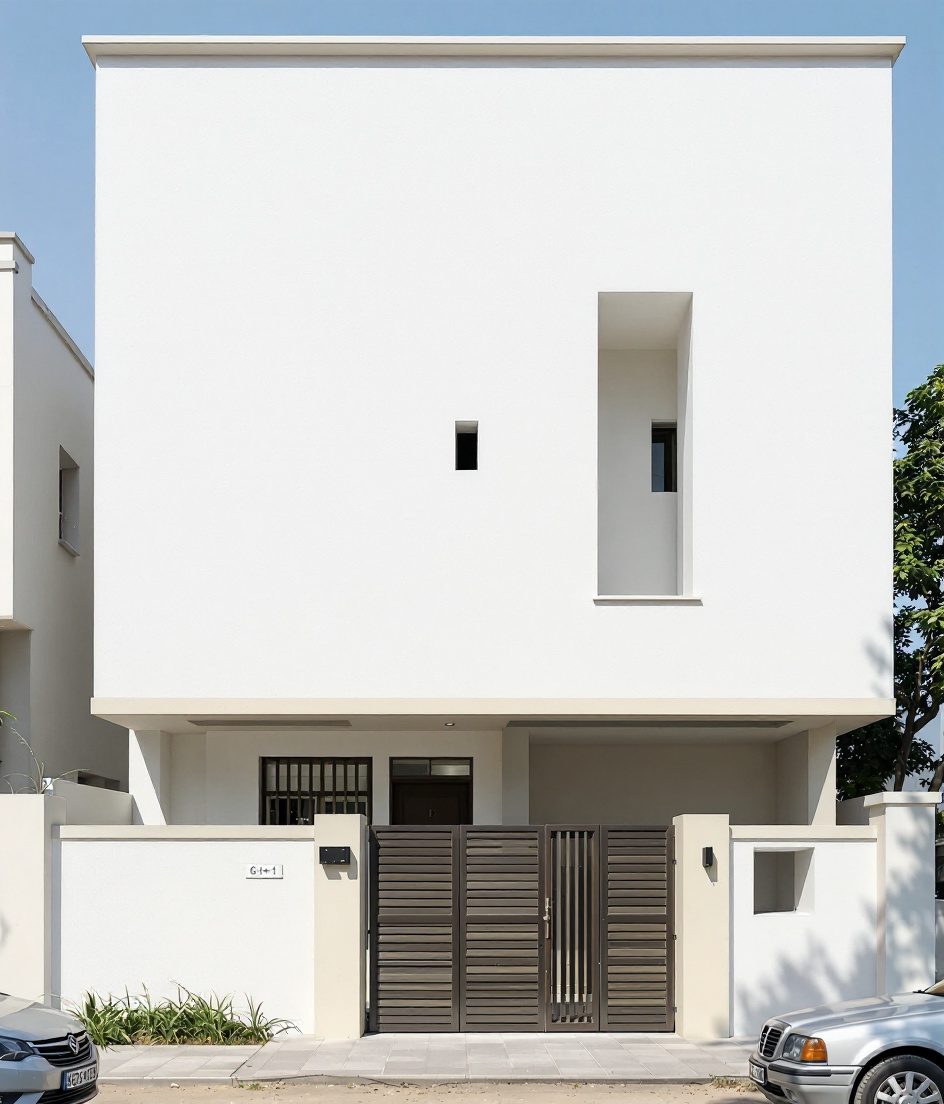 Ahmedabad Terracotta Minimalist — White Modern